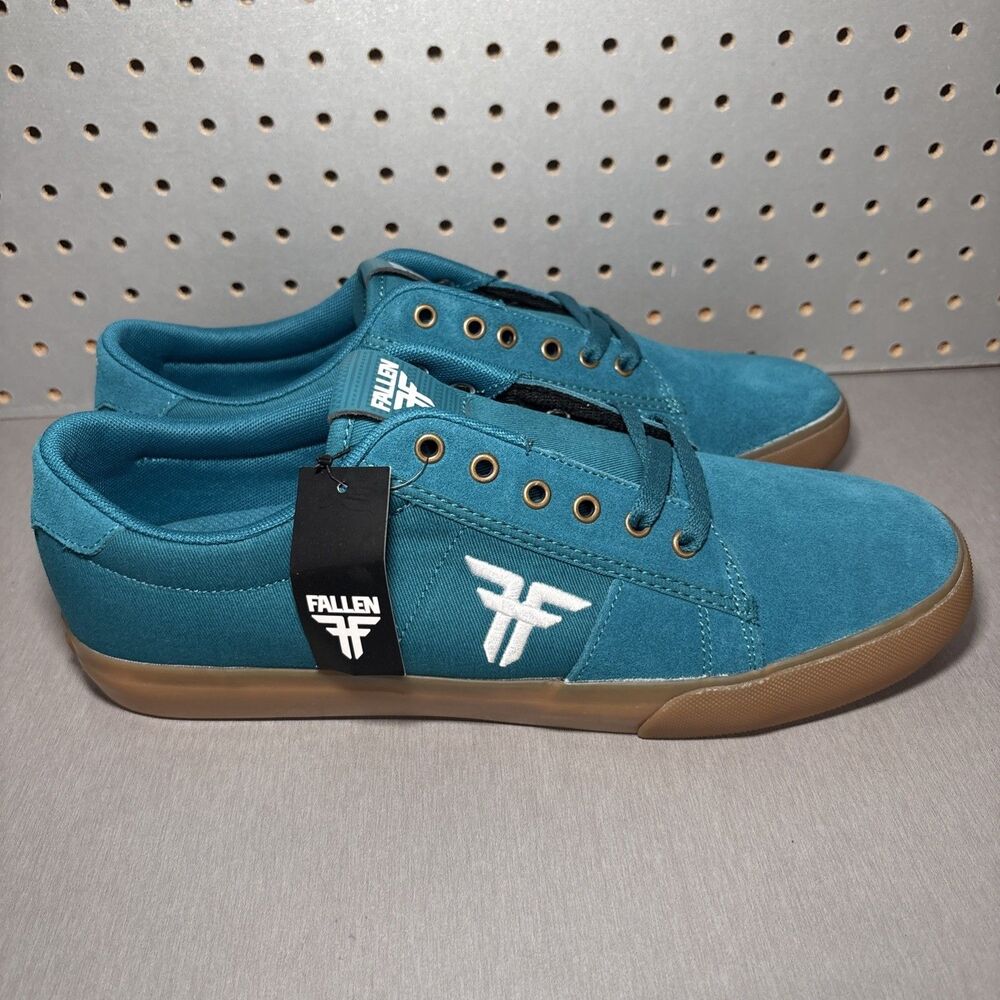 Fallen Footwear Bomber Skateboarding Shoes Mens Sz 11.5 Blue Coral Gum Skate NWT
